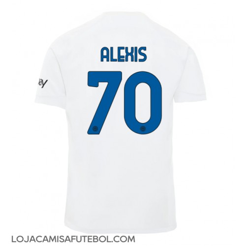 Camisa de Futebol Inter Milan Alexis Sanchez #70 Equipamento Secundário 2023-24 Manga Curta